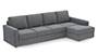 Apollo Sofa Set (Smoke, Fabric Sofa Material, Compact Sofa Size, Soft Cushion Type, Sectional Sofa Type, Sectional Master Sofa Component, Regular Back Type, Regular Back Height) by Urban Ladder - - 98596