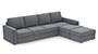 Apollo Sofa Set (Smoke, Fabric Sofa Material, Compact Sofa Size, Soft Cushion Type, Sectional Sofa Type, Sectional Master Sofa Component, Regular Back Type, Regular Back Height) by Urban Ladder - - 98600