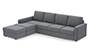 Apollo Sofa Set (Smoke, Fabric Sofa Material, Compact Sofa Size, Soft Cushion Type, Sectional Sofa Type, Sectional Master Sofa Component, Regular Back Type, Regular Back Height) by Urban Ladder - - 98602