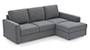 Apollo Sofa Set (Smoke, Fabric Sofa Material, Compact Sofa Size, Soft Cushion Type, Sectional Sofa Type, Sectional Master Sofa Component, Regular Back Type, Regular Back Height) by Urban Ladder - - 98604