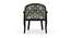 Florence Armchair (Mahogany Finish, Blue Floral Damask Print) by Urban Ladder - - 