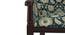 Florence Armchair (Mahogany Finish, Blue Floral Damask Print) by Urban Ladder - - 