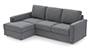 Apollo Sofa Set (Smoke, Fabric Sofa Material, Compact Sofa Size, Soft Cushion Type, Sectional Sofa Type, Sectional Master Sofa Component, Regular Back Type, Regular Back Height) by Urban Ladder - - 98606