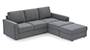 Apollo Sofa Set (Smoke, Fabric Sofa Material, Compact Sofa Size, Soft Cushion Type, Sectional Sofa Type, Sectional Master Sofa Component, Regular Back Type, Regular Back Height) by Urban Ladder - - 98608