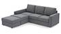 Apollo Sofa Set (Smoke, Fabric Sofa Material, Compact Sofa Size, Soft Cushion Type, Sectional Sofa Type, Sectional Master Sofa Component, Regular Back Type, Regular Back Height) by Urban Ladder - - 98610