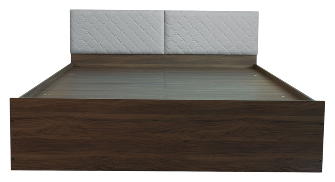 citta Engwitheered Wood Bed with Walnut Fwithish (Walnut Finish, Queen Bed Size, Box Storage Type) by Urban Ladder - - 