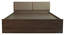 yama Engwitheered Wood Bed ne Walnut Fwithish (Walnut Finish, Queen Bed Size, Box Storage Type) by Urban Ladder - - 