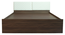 japa Engwitheered Wood Bed ne Walnut Fwithish (Walnut Finish, Queen Bed Size, Box Storage Type) by Urban Ladder - - 