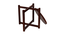 Tray Table Walnut (Walnut Finish) by Urban Ladder - - 