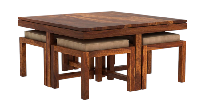 Timor 4 Stool Coffee (Teak Finish) by Urban Ladder - - 