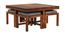 Timor 4 Stool Coffee (Teak Finish) by Urban Ladder - - 