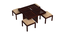 Grande 4 Seater Coffee (Walnut Finish) by Urban Ladder - - 