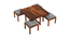 Timor 4 Stool Coffee (Teak Finish) by Urban Ladder - - 