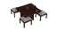 Grande 4 Seater Coffee (Walnut Finish) by Urban Ladder - - 