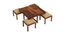 Timor 4 Stool Coffee (Teak Finish) by Urban Ladder - - 