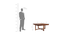 Timor 4 Stool Coffee (Teak Finish) by Urban Ladder - Dimension - 986715