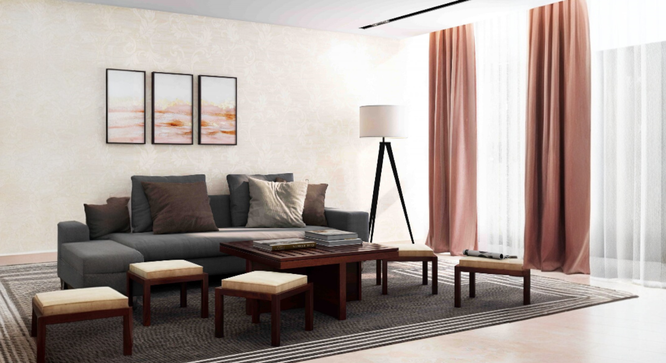 Grande 4 Seater Coffee (Walnut Finish) by Urban Ladder - - 