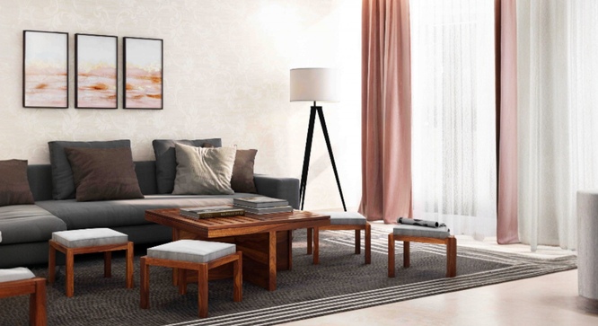 Grande 4 Seater Coffee (Teak Finish) by Urban Ladder - - 