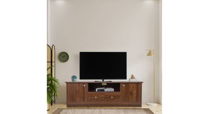 brower engineered wood TV Unit (Columbian Walnut Finish, 55 Inch Size) by Urban Ladder - - 