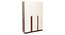 marson engineered wood wardrobe (Three Door, Frosty White & Columbian Walnut Finish) by Urban Ladder - - 