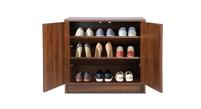merol engineered wood shoe rack (Columbian Walnut Finish) by Urban Ladder - - 