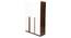 marson engineered wood wardrobe (Three Door, Frosty White & Columbian Walnut Finish) by Urban Ladder - - 