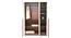 marson engineered wood wardrobe (Three Door, Frosty White & Columbian Walnut Finish) by Urban Ladder - - 