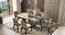 Paloma 6 Seater Spanish Ceramic Dining Table With Set of 6 Taarakashi Dining Chairs (Spanish Ceramic Finish) by Urban Ladder - - 987211