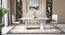 Nova Faux Marble 6 Seater Dining Table With Set Of 6 Seneca Dining Chairs (White, Faux White Marble Finish) by Urban Ladder - - 987215