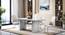 Nova Faux Marble 6 Seater Dining Table With Set Of 6 Ingrid White Leatherette Dining Chairs (White Leatherette, Faux White Marble Finish) by Urban Ladder - - 987219