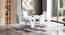 Caribu 4 To 6 Extendable Dining Table, Finish - White Marble Color High Gloss With Set Of 4 Seneca Dining Chair White (White, White High Gloss Finish) by Urban Ladder - - 987288