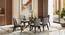 Zaida 6 Seater Glass Dining Table With Set Of 6 Taarkashi Dining Chair (Glass Finish, Gainsboro Grey) by Urban Ladder - - 987296