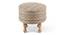 Louisville Acacia Wood Parisian Round Pouf Stool in Multicolour (Multi) by Urban Ladder - - 