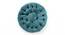 Louisville Acacia Wood Accent Round Pouf Stool in Turquoise (Blue) by Urban Ladder - - 