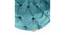 Louisville Acacia Wood Accent Round Pouf Stool in Turquoise (Blue) by Urban Ladder - - 