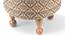 Louisville Acacia Wood Parisian Round Pouf Stool in Multicolour (Multi) by Urban Ladder - - 