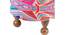 Louisville Acacia Wood Parisian Round Pouffe in Multicolour Jacquard (Multi) by Urban Ladder - - 