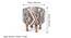 Louisville Acacia Wood Parisian Round Pouf Stool in Multi-colour Jacquard (Multi) by Urban Ladder - Dimension - 987477