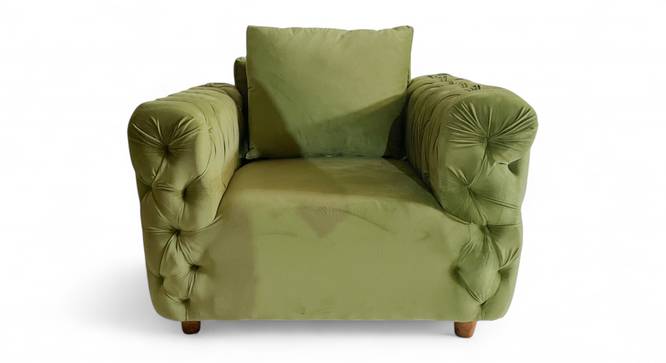Jackson Solid Wood Contemporary 1 Seater Accent Chair (Green) by Urban Ladder - - 