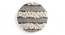 Louisville Acacia Wood Mid Century Round Pouf Stool in Grey Fabric (Grey) by Urban Ladder - - 