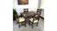 Oakmont Sheesham Wood Accent 4 Seater Dining Table Set with DARK WALNUT (Dark Walnut Finish) by Urban Ladder - - 