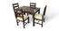 Oakmont Sheesham Wood Accent 4 Seater Dining Table Set with DARK WALNUT (Dark Walnut Finish) by Urban Ladder - - 