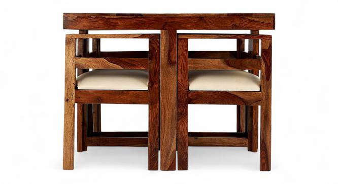 Kingston Sheesham Wood Accent 4 Seater Dining Table Set with NATURAL Teak (Natural Teak Finish) by Urban Ladder - - 