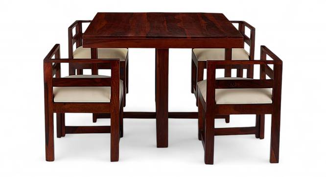 Kingston Sheesham Wood Accent 4 Seater Dining Table Set with (HONEY Finish) by Urban Ladder - - 