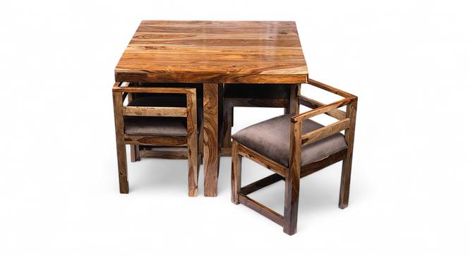 Kingston Sheesham Wood Accent 4 Seater Dining Table Set with TEAK (Teak Finish) by Urban Ladder - - 