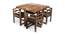 Kingston Sheesham Wood Accent 4 Seater Dining Table Set with TEAK (Teak Finish) by Urban Ladder - - 