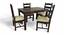 Oakmont Sheesham Wood Accent 4 Seater Dining Table Set with DARK WALNUT (Dark Walnut Finish) by Urban Ladder - - 