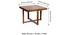 Kingston Sheesham Wood Accent 4 Seater Dining Table Set with TEAK (Teak Finish) by Urban Ladder - Dimension - 987630