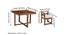 Kingston Sheesham Wood Accent 4 Seater Dining Table Set with NATURAL Teak (Natural Teak Finish) by Urban Ladder - Dimension - 987635