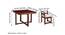 Kingston Sheesham Wood Accent 4 Seater Dining Table Set with (HONEY Finish) by Urban Ladder - Dimension - 987636